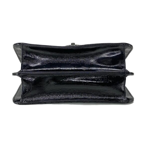 Auth CHANEL Luxury Line Black Patent Leather Handbag - Picture 6 of 16